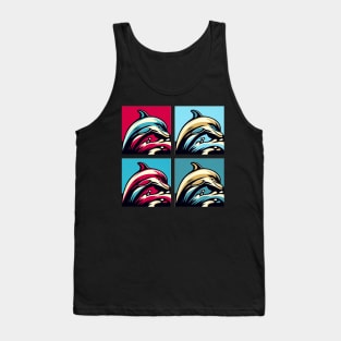 Dive into Delight: Pop Art Dolphin Print - Add Colorful Ocean Magic to Your Space! Tank Top